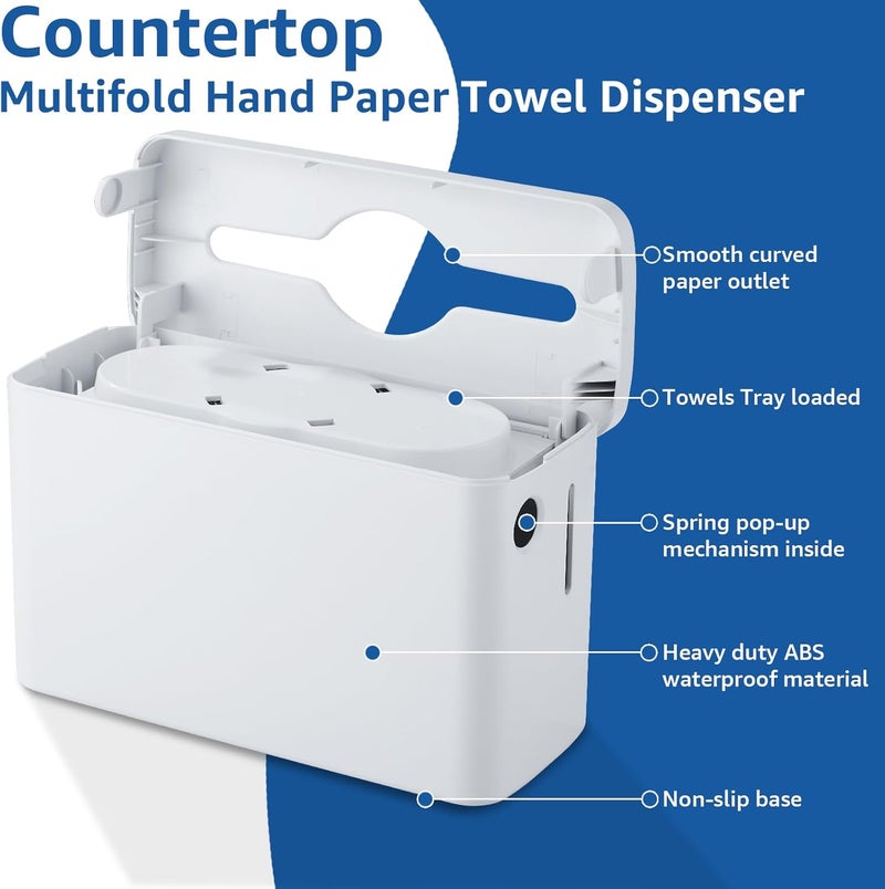 pollock Paper Towel Dispenser Countertop, Multifold Trifold Paper Towel Holder, Hand Towel Dispenser, Commercial Paper Towel Dispenser,Paper Towel Holder for Home Kitchen Restaurant - Image 5
